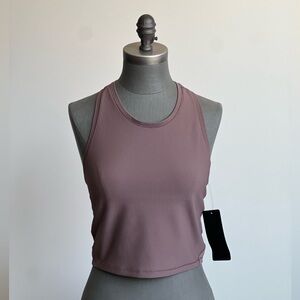90 Degree By Reflex Purple Ribbed Workout Tank